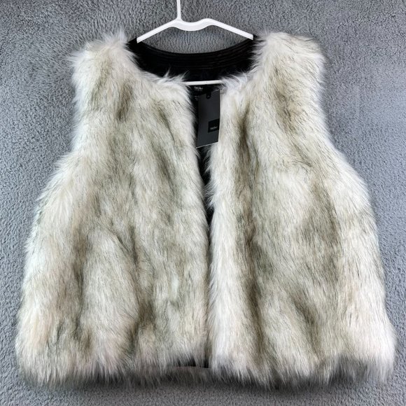 Mossimo Supply Co. Jackets & Blazers - New Mossimo Faux Fur Vest Gray Womens Size XXL